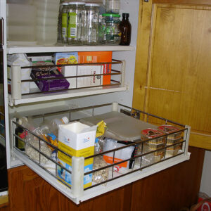 Pantry with slide-out storage