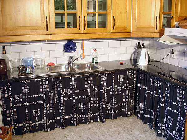 Individually Modified Kitchen, Kitchen Sink Without Cabinet Underneath