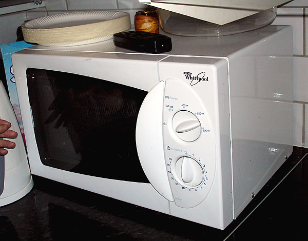 Microwave oven with easy-grip handle