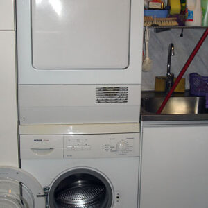 Accessible stacked washer/dryer