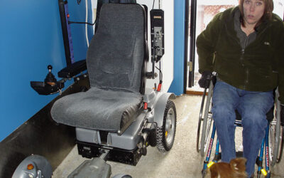 Förvaringsplats för elektrisk rullstol