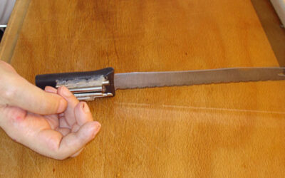 Kitchen knife with holder