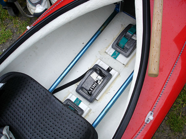 Weights in bottom of kayak