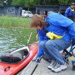 Transfer from wheelchair to kayak