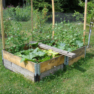 Raised beds from pallet collars