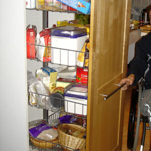 Pantry with slide-out storage