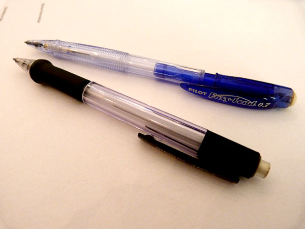 Pens with eraser