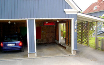 Garage adapted to minivan