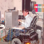 Placement of computer in adapted workplace