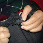 Closure of modified trousers
