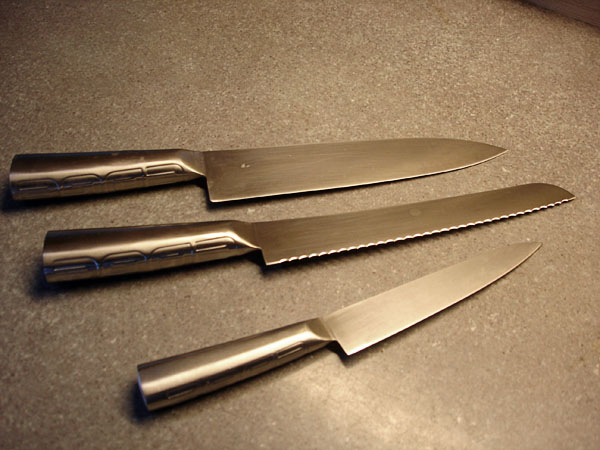 Kitchen knives with good handles