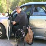 Transfer from wheelchair to driver’s seat in car