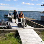 Accessible boat dock at vacation home