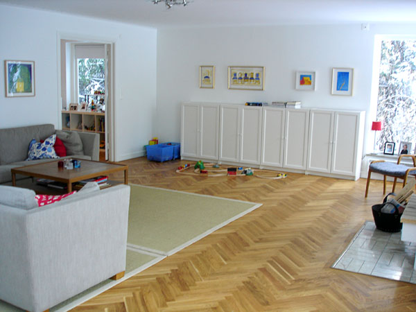 Living room in adapted house