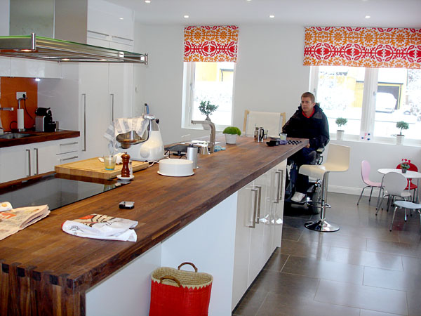 Spacious kitchen in accessible house