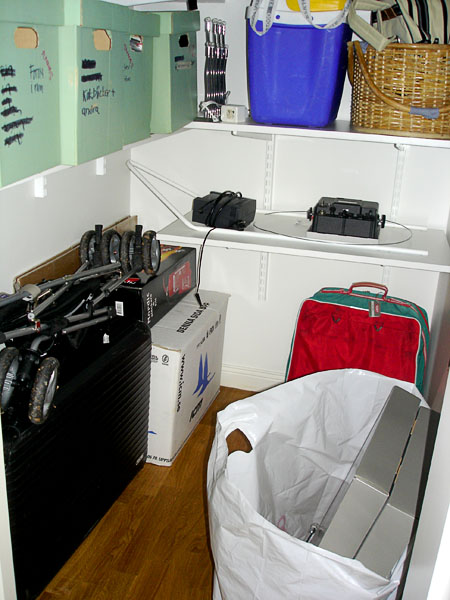 Storage for wheelchair and other assistive devices