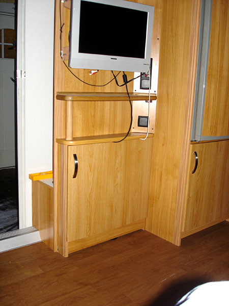 Modified cupboard by the entrance