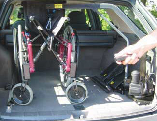 Wheelchair crane for car