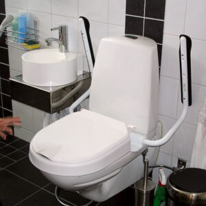 Toilet in adapted bathroom
