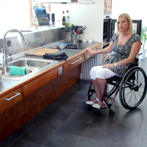 Accessible kitchen in newly built house