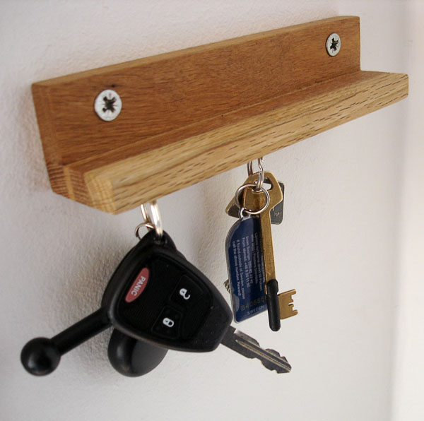 Keys mounted on wall