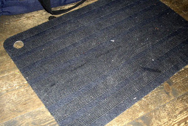 Water-absorbing door mat