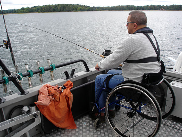 Fishing on accessible boat