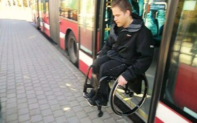 Ride a bus in a wheelchair