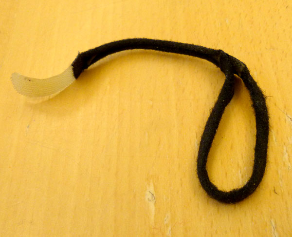 Purchased strap used as a flatware strap