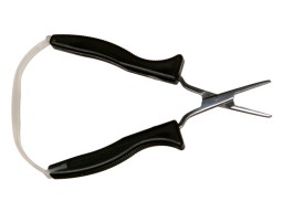 Scissors tongs with elastic band